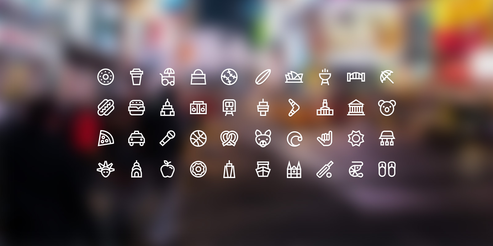 Citysets – 80 free city-based icons for Sketch and Illustrator
