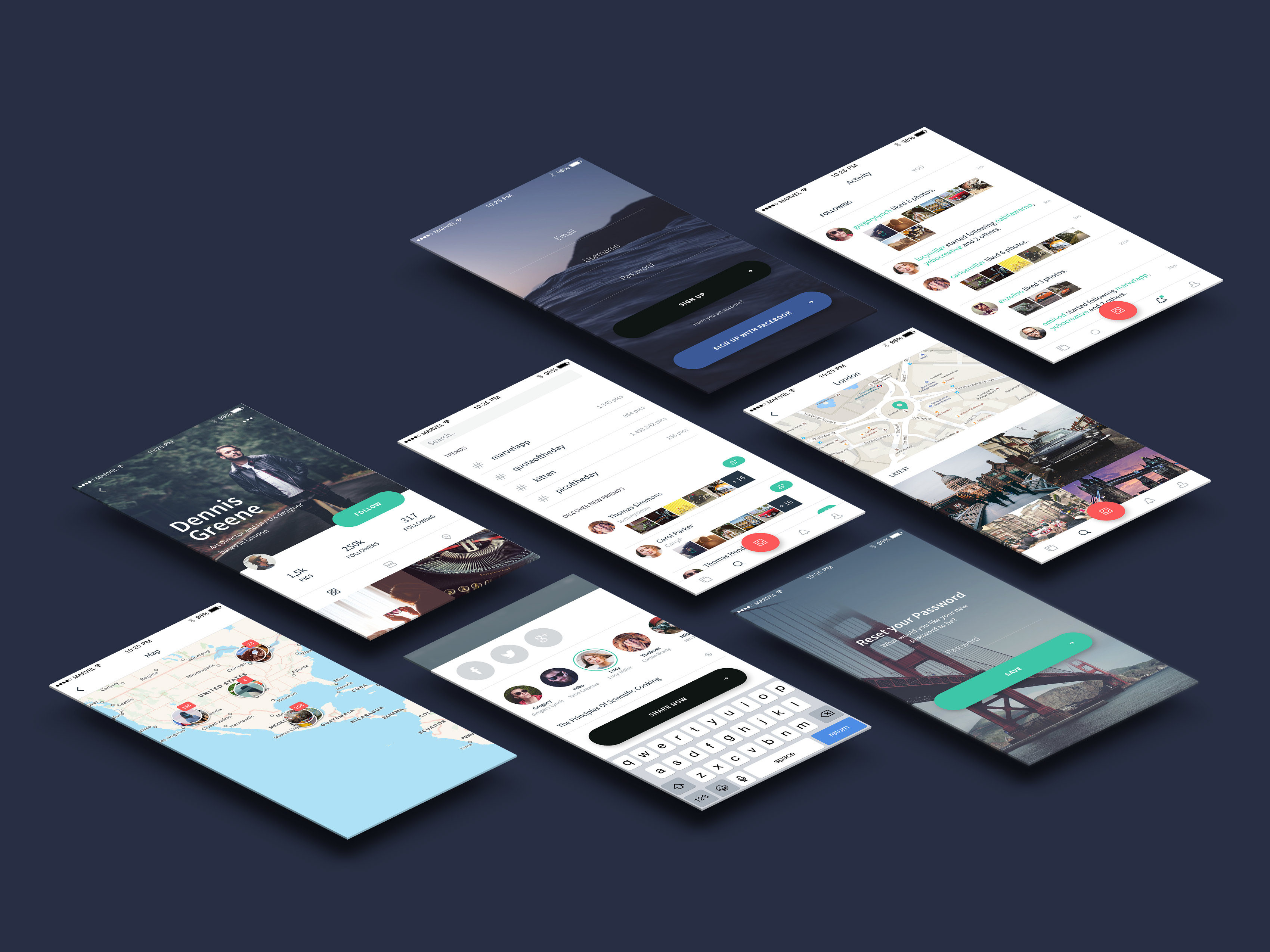 Snap – A free mobile UI Kit for Sketch