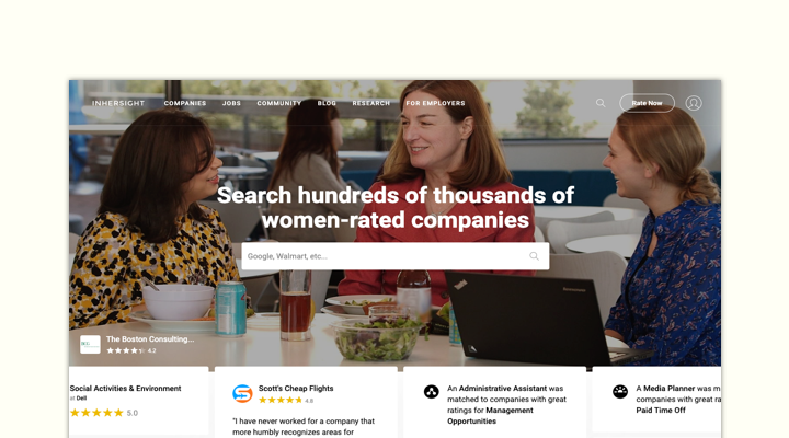 InHerSight - Find out how women rate employers