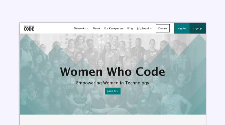 Women Who Code - Job board focused on hiring women in tech