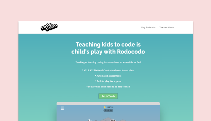 Screenshot of rodocodo homepage